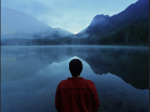 a man contemplates water - a symbol of the unconscious